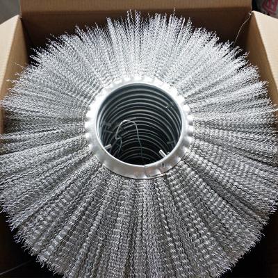 China Factory price and high quality 128mm 508mm steel wire road ring brush flat wafer for sale