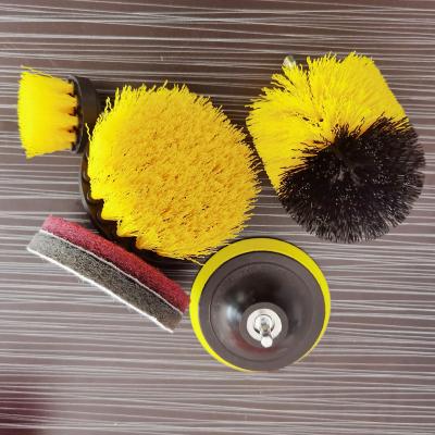 China Eco-friendly A Set Sucking Disc Scrubbing Pad Foam Drill Scrub Brush For Car Escalator for sale