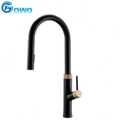 China Modern Professional Black Kitchen Faucet Sink Water Dismountable Faucet With High Quality for sale