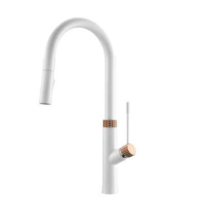 China Modern Multifunction White Rendered In Kitchen Germani Hot And Cold Faucet With Great Price for sale