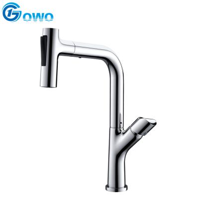 China Europe Modern Pull-Out Style ABS Jet Sink Fork Single Lever Mixer Tap for sale