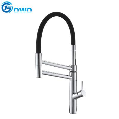 China Two Outlet Modern Special Design Silicon Spout With Big Spray Size Kitchen Faucet for sale