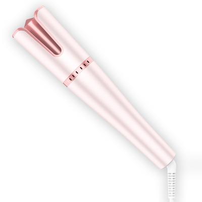 China Safe Smart Aluminum Easy To Carry Rotating Iron Magic Wand Automatic Hair Curler Anti Scald Fast Heating for sale