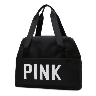 China Fashion RAYMOND Wholesale Travel Duffel Bag Personalized Logo Fleece Rose Waterproof Sports Duffel Bag Custom Expandable Ladies Gym for sale