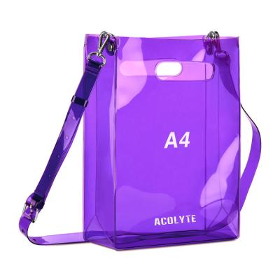 China Raymond New Transparent Travel Bag Waterproof PVC Shopping Bag Holographic Clear Clear Sealed Bag Waterproof Durable Fashion PVC Bag for Women for sale