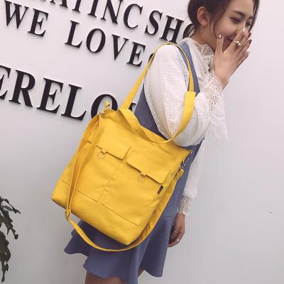 China Lovely environmental protection custom printed wholesale fashion cotton shopping bag shoulder large canvas bags for women with custom printed logo for sale