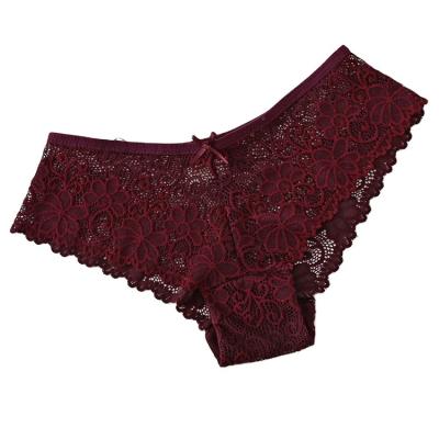 China Anti-static sexy transparent lace underpants women underwear lady briefs ladies seamless panties for sale