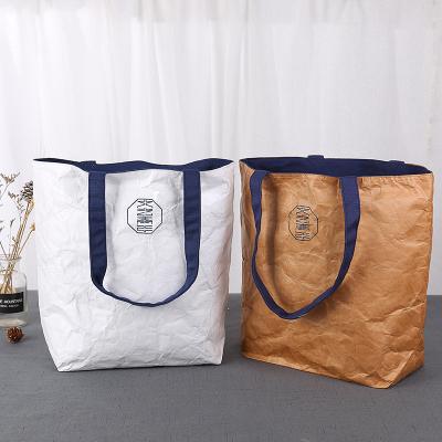 China Dupont Tote Bag Custom Paper Shopping Eco Friendly Paper Bag With Logos Paper Bag Handle Strings for sale