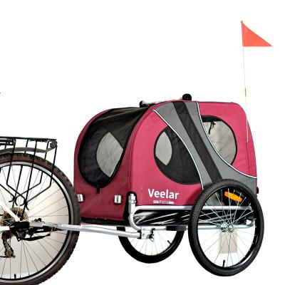 China Other Doggyhut Trailers 2 in 1 Dog Bike Trailer Bicycle Trailer Stroller Tracker for sale