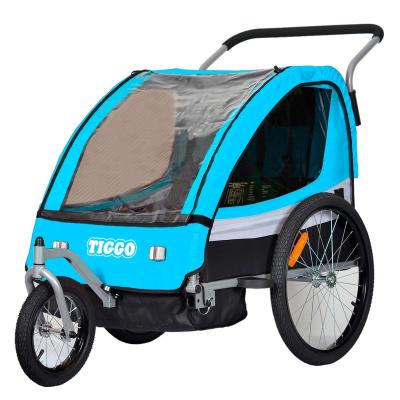 China Other trailers baby trailer manufacturers sell 2 in 1 bicycle child trailer, suspension baby trailer for bicycle for sale