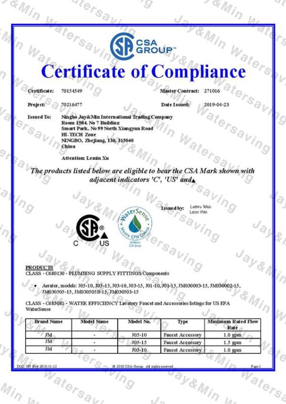 CSA - Ningbo Jay&Min International Trading Company