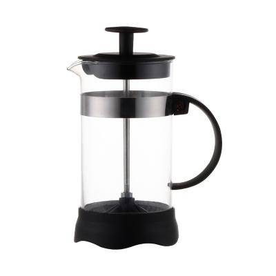 China WITH LID wholesale hot sale coffee 600ml tea thermos portable glass French press plunger jar for sale