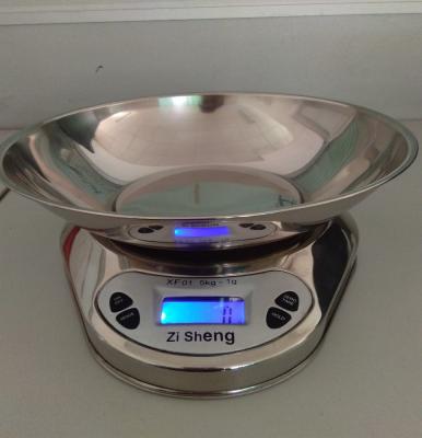 China Weight Work Most Popular Premium LCD Kitchen Scale Stainless Steel Electronic Food Weight Scale for sale