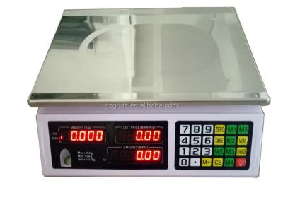 China High Quality Electronic Compting Rating Scale 4V Price Calculator Scale with Long Lasting Power and Red LED Display for sale