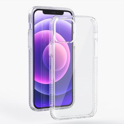 China iPhone12 Pro Anti-fall Back Covers Transparent Empty Clear Cell Phone Case For iphone 12 pro for sale