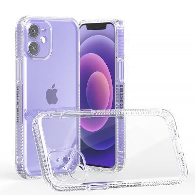 China 2021 New Cell Phone Case Anti-fall White Transparent Clear Back Covers For iPhone 12 Mini for sale