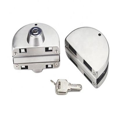 China Easy To Install Chinese Factory Durable Frameless Key Office Hotel Stainless Steel Glass Center Door Lock for sale