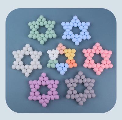 China BPA Free Food Grade Silicon Beads Star Shaped Baby Teether for sale