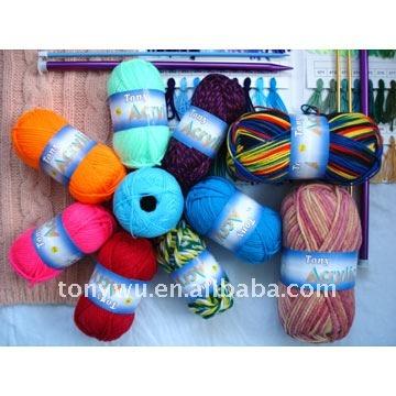 China Anti-pilling acrylic yarn for knitting for sale