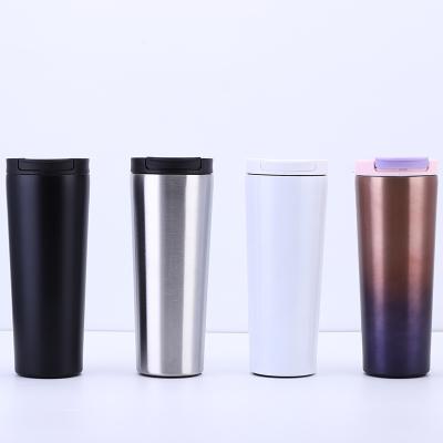 China Viable Custom Logo 17oz Insulated Vacuum Metal Tumbler Coffee Travel Mug Stainless Steel Tumblers Straw Cup Mug With Straw for sale