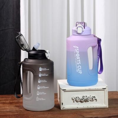 China Factory Direct 1.5 L Large Capacity Portable Belt Calibrated Fitness Plastic Water Bottle for sale