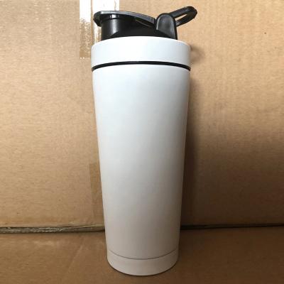 China 304 Stainless Steel Double Layer Protein Powder Shaker Cup Fitness Sports Water Bottle Insulation Viable Cold Cups for sale