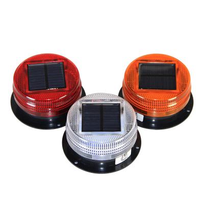 China Traffic Roadworks Barricade Light Solar Car Mounted Warning Light LED Red Blue Magnetic Sentry Box Explosion Flashing for sale