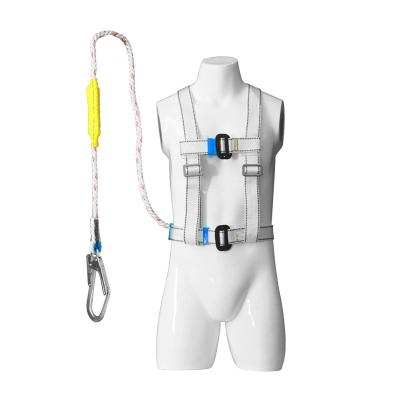 中国 Outdoor High Altitude Work Full Body Five Point Fall Arrest Safety Rope Set 販売のため