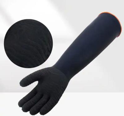 China Custom Industrial Acid And Alkali Resistant Non-Slip Gloves 35cm Lengthened Thick Wear-Resistant Gloves en venta