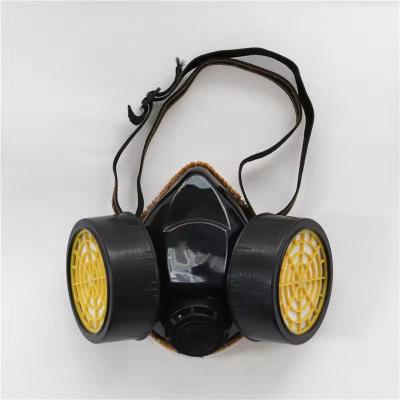 China Professionele hoge kwaliteit anti schadelijk gas anti stof spuit chemisch gas dubbele cartridge respirator verffilter masker Te koop