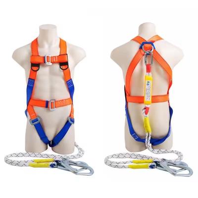 China Full Protection Body Five Point Super Safety Belt Anti Fall Device High Altitude Safety Fire Rope Personal Protective for sale