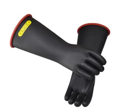 China Hand Protection Dielectric Insulation Gloves Class 00 0 1 2 3 4 Rubber Electric Insulating Gloves for Electrician for sale