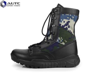 China Current Comfortable Black Military Boots  Camouflage Design Durable Sole for sale