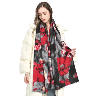 China Women Winter Scarf Comlor OEM Winter Scarf Autumn Winter Pashmina Scarf Cowls Cashmere Russian Inner Scarf for sale