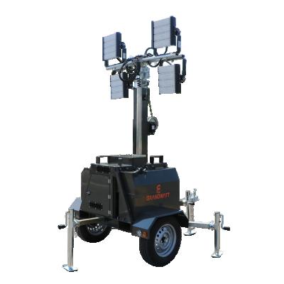 China Sports Stadiums Grade Portable Led Movable Telescopic Lightweight Trailer Tower for sale