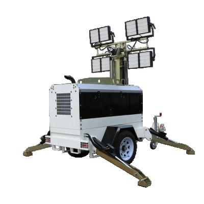 China 5 Section Industrial Portable High Mast Information Hydraulic Light Tower for sale