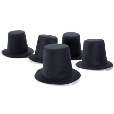 China Wholesale Plush Man Women Solid Color Mini Top Tall Hat EVA 9CM Headwear For Wedding Party Felted Hats Hat Base DIY Craft Fashions Items for sale