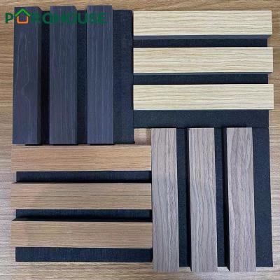 China Contemporary Fluted Akupanel Acoustic Panels Modern Interior Wall Decoration Wood Acoustic Panel for sale