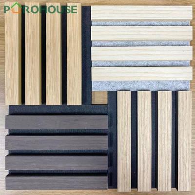 China Contemporary Decorative Wood Slat Panels Akoestische Panelen Woodupp Akupanel Hotel Kitchen Ceiling Wall Panel for sale