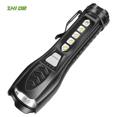 China High Quantity USB ABS Camping Lithium Battery Rechargeable Built-in COB OSL LED Flashlight Outdoor Hunting Camping Light for sale