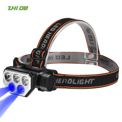 China Rechargeable Built-in Adventure ABS Battery LED USB Lithium 18650 Headlight Camping Recycling Head Light for sale