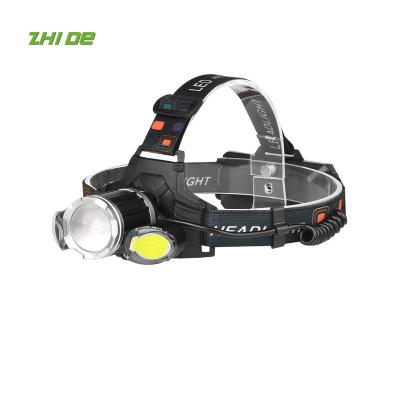 China Hot Sale P50 China COB LED 18650 Lithium Battery Rechargeable Telescopic Zoom Headlight Camping Fishing Head Light for sale