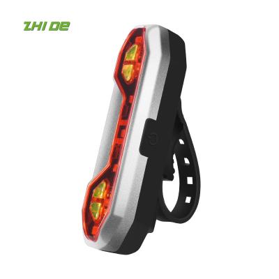 China New Universal ABS USB Bicycle LED Tail Light Rechargeable Waterproof Rear Night Light Riding Warning Light for sale