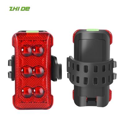 China Universal ABS+PC Rechargeable Dry Batteries Waterproof For Cycling Rear Night Light Tail Light LED Riding Warning Light for sale