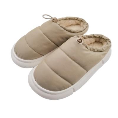 China Fashion Trend Cotton House Pink EVA Outsole Custom House Shoes Fuzzy Fur Cotton Slippers Fluffy Women Sandals for sale