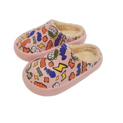 China Hot Sale High Quality Fuzzy Fluffy House Shoes Kids EVA Waterproof Fur Slides Fluffy Slippers For Women for sale