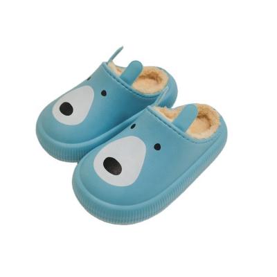 China 2022 New Design Children's Waterproof Bedroom Shoes Cute Furry High Quality Slippers Foot Slides For Kids for sale