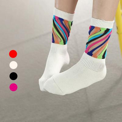 China Creative New Fashion Sports Style Different Lantern Wearing Kids Ruffle Designer Slouch Socks For Girls for sale