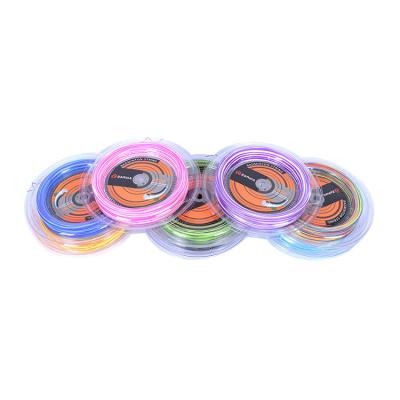 China Excellent combination of repellency and longevity 200M polyester tennis string 1.25mm tennis rackets twine 4G round quality durable strings for sale