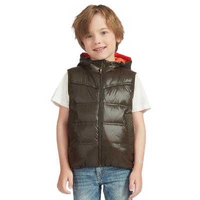 China Compressed child's low price high quality JIS90 thermal warm top down casual hooded vest outwear for sale